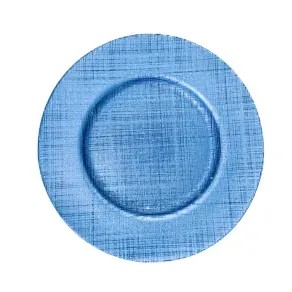 Base de plato azul en ceramica